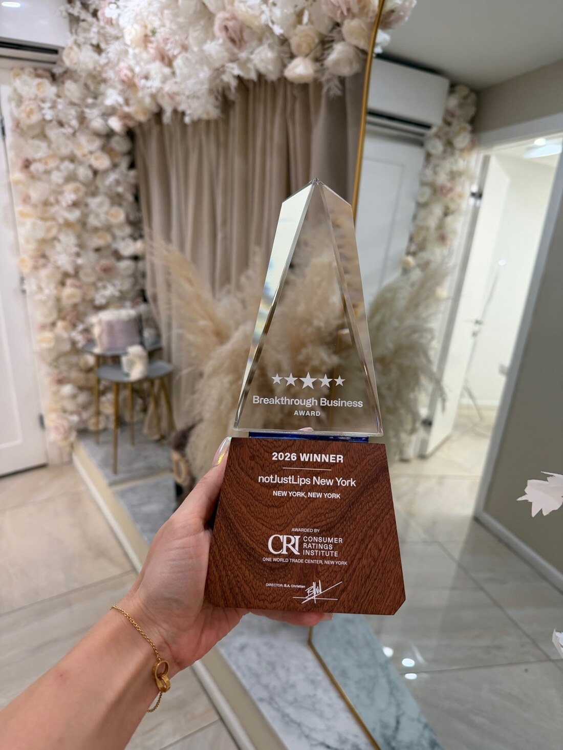 notJUSTLIPS New York, 2026 Breakthrough Business Award, Consumer Ratings Institute
